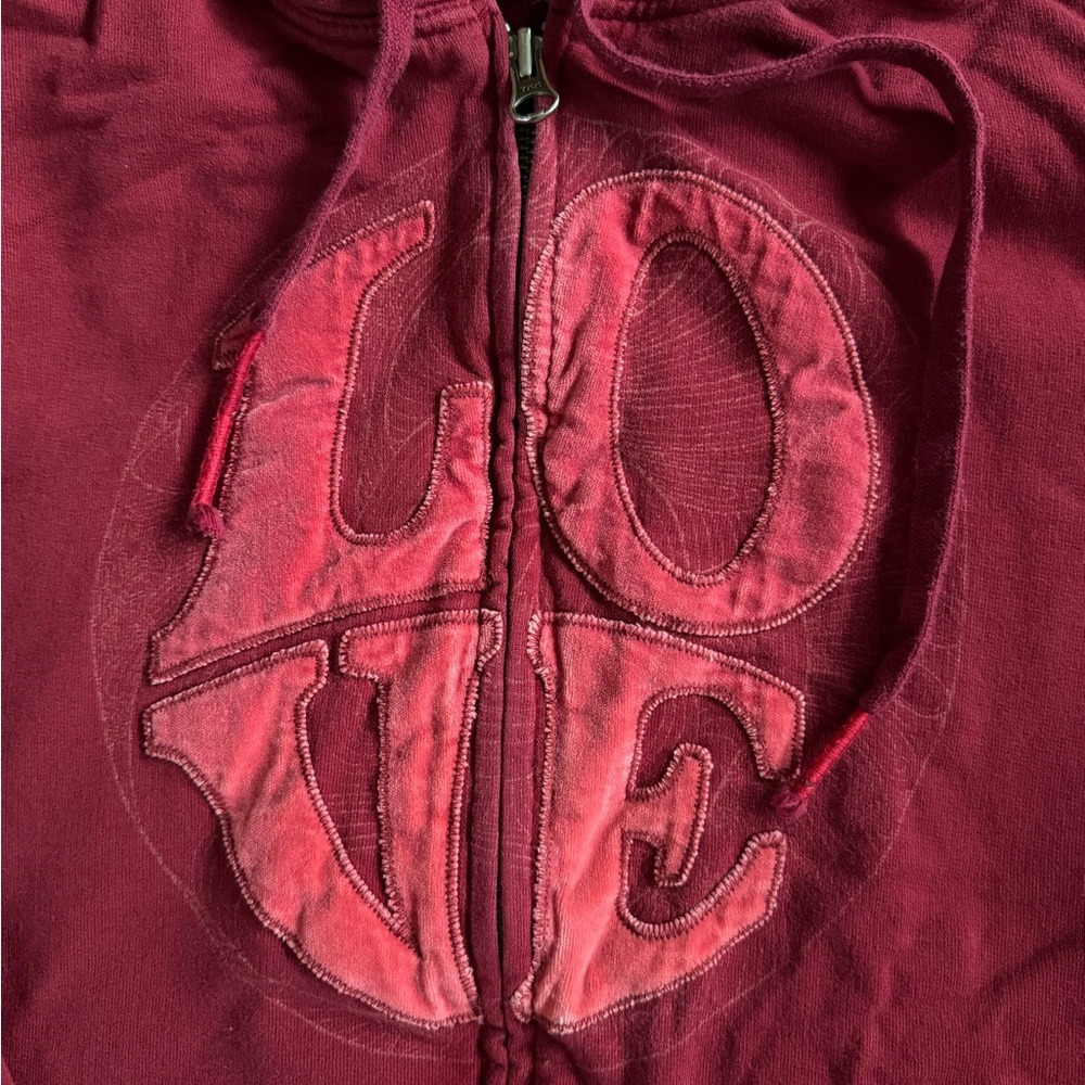 Lucky Red Hoodie with Embroidered Logo - Picture 2 of 5